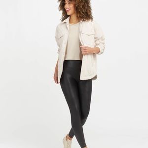 SPANX Faux Leather Leggings NWT Large